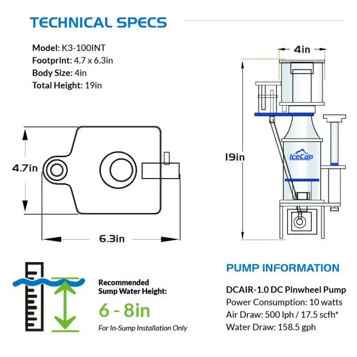 K3-100 Protein Skimmer - IceCap - Image 4