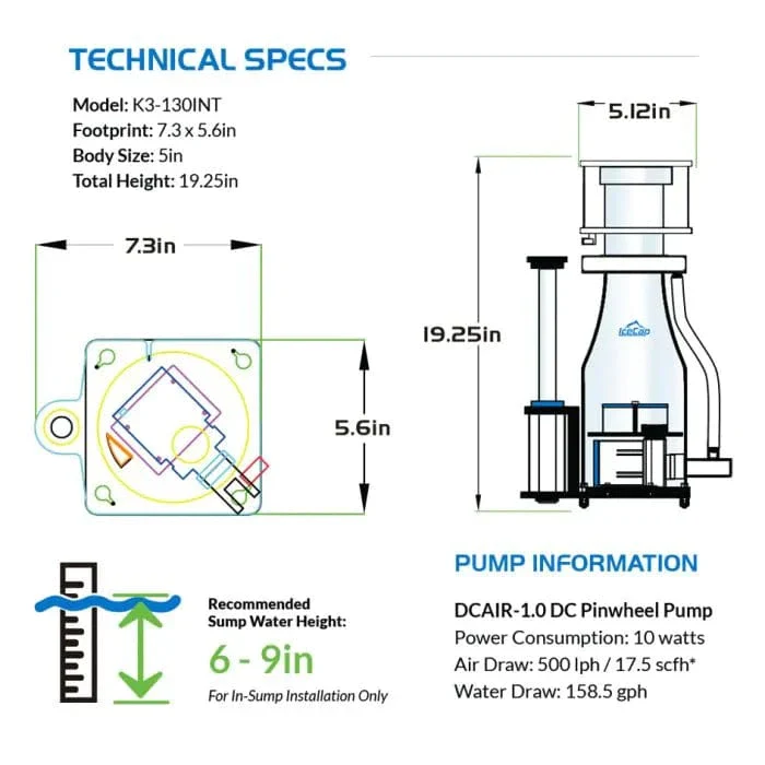 K3-130 Protein Skimmer - IceCap - Image 4