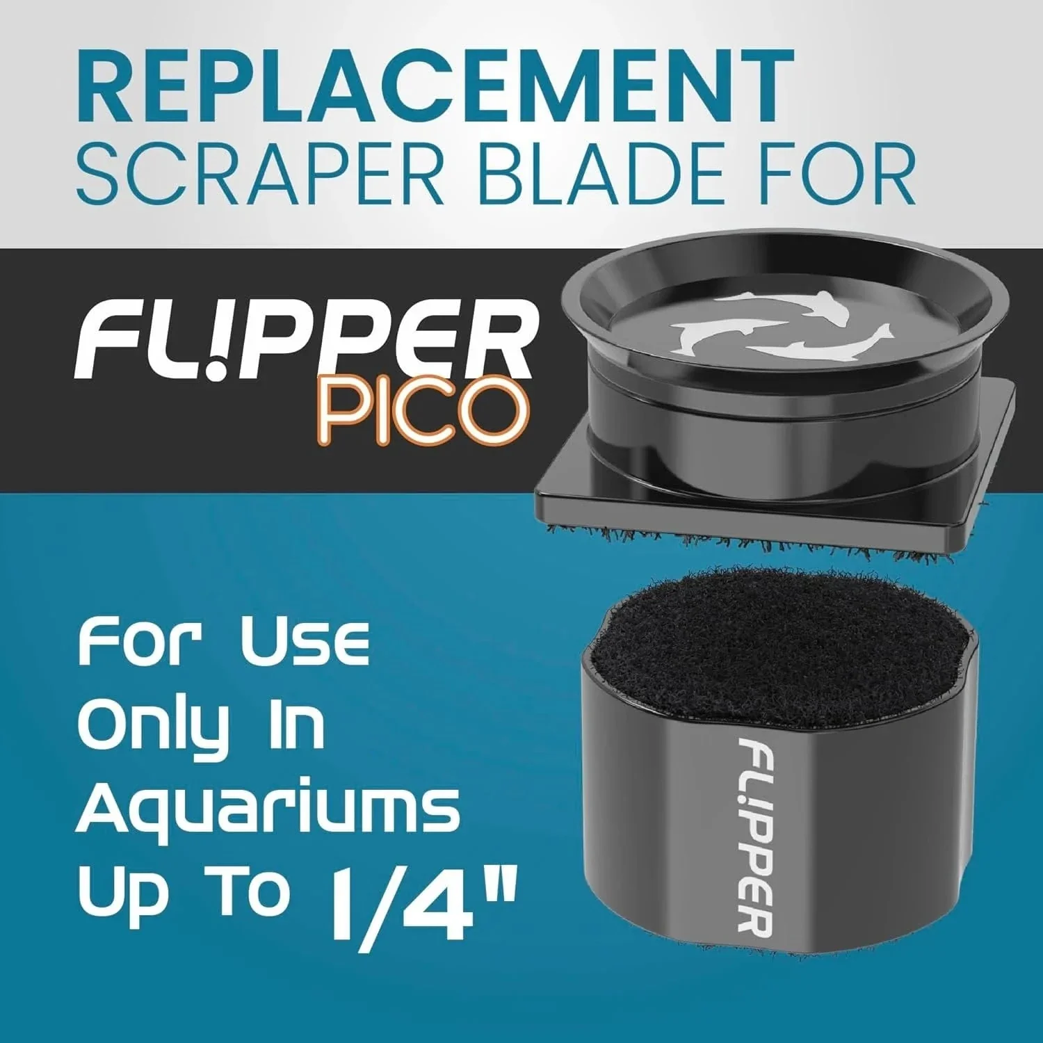 Pico 2 in 1 Aquarium Magnet Cleaner Replacement Blades 4 Pack - Flipper - Image 3