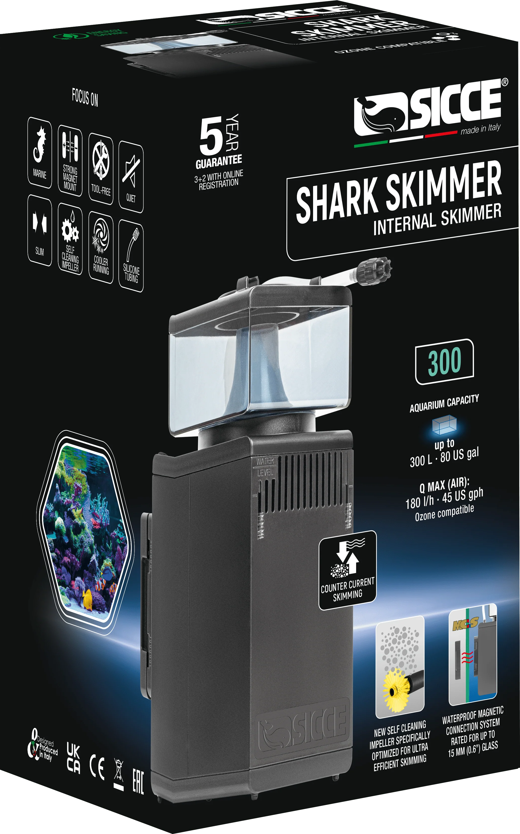 Shark Skimmer 300 Internal Filter - Sicce - Image 2