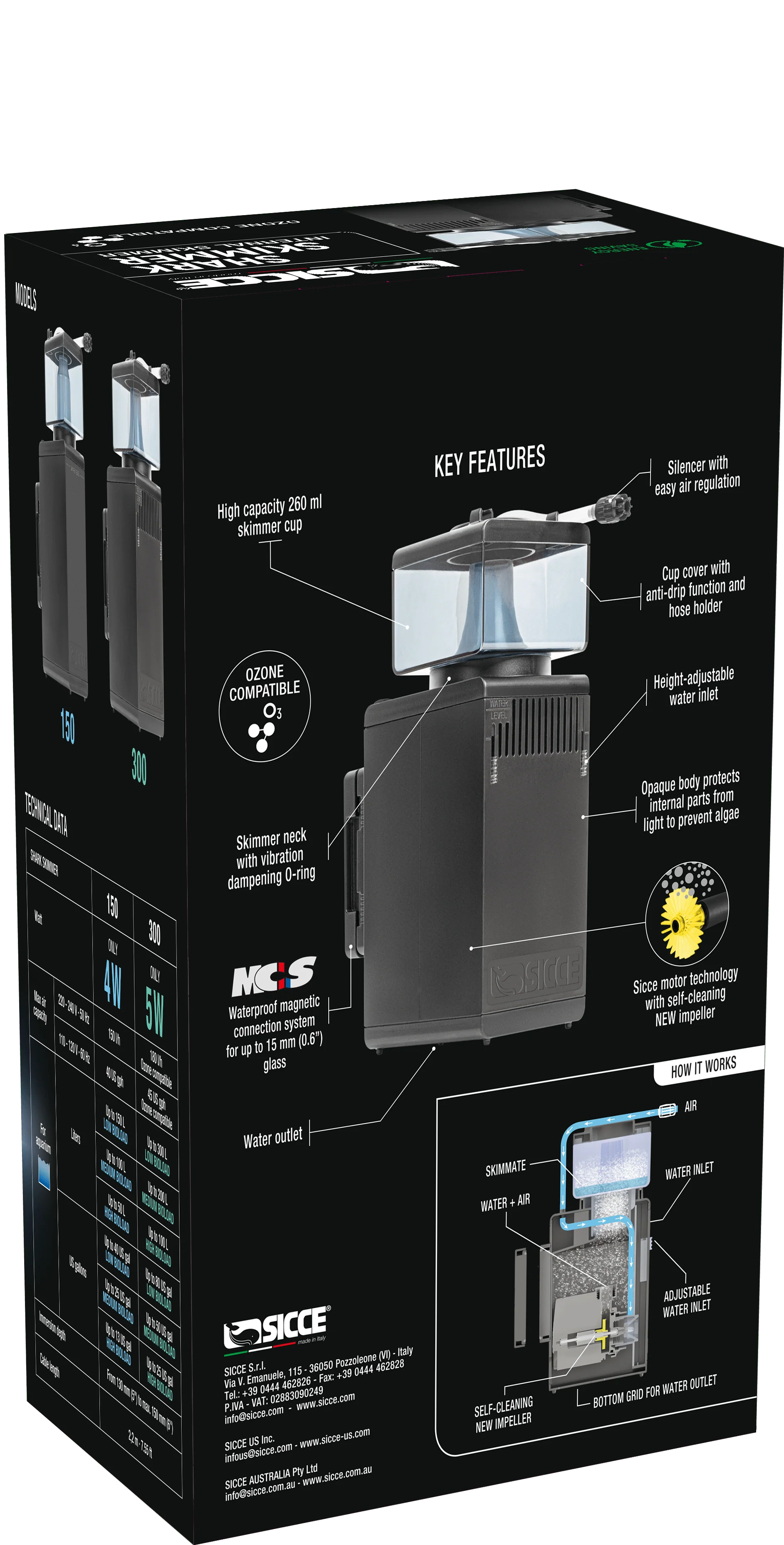Shark Skimmer 300 Internal Filter - Sicce - Image 3