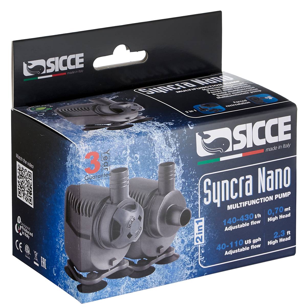 Syncra Nano Pump (110 GPH) - Sicce - Image 5